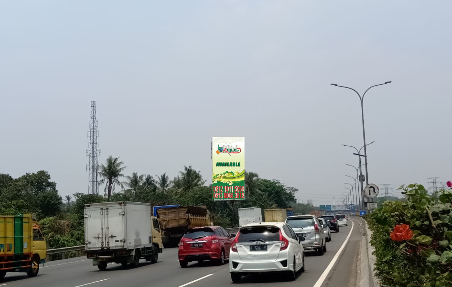 Jl. Tol Tangerang Merak. Sebelum Exit Tol Cikupa 